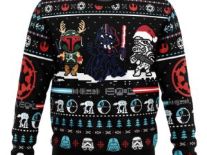 Merry Xmas Cosmic Battles Ugly Christmas Sweater - Image 1