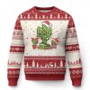 Merry Xmas In Arizona Us State Funny Saguaro Cactus Tree Ugly Christmas Sweater - Image 1
