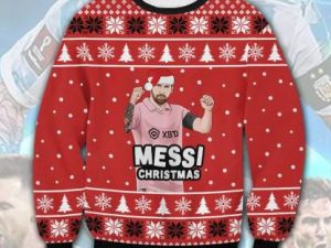 Messi Ugly Christmas Sweater Christmas Gift - Image 1