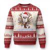 Mexico Xmas Ugly Christmas Sweater Sugar Skull On Tree Funny Xmas - Image 1
