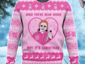 Michael Myers When Youre Dead Inside But Its Ugly Christmas Sweater - Image 1