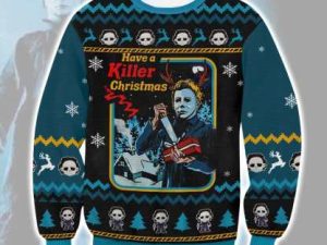 Micheal Myers Killer Ugly Christmas Sweater - Image 1