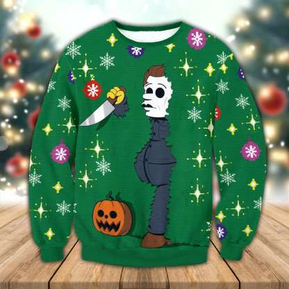 micheal myers ugly christmas sweater 1 Micheal Myers Ugly Christmas Sweater - Image 1