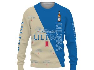 Michelob Ultra And Pattern Logo-3D Sweatshirt - Image 1