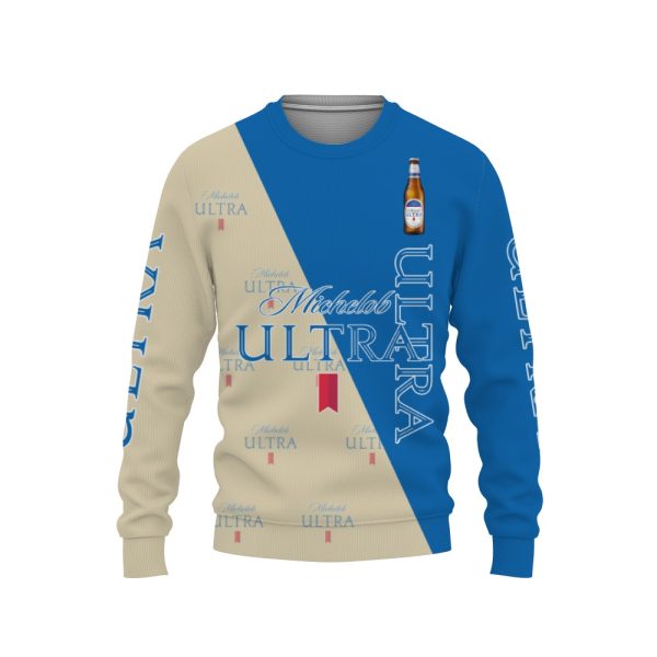 Michelob Ultra And Pattern Logo-3D Sweatshirt - Image 1