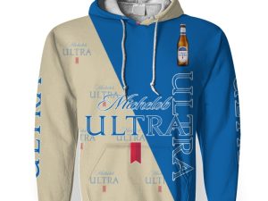 Michelob Ultra And Pattern Logo-3D Unisex Hoodie - Image 1