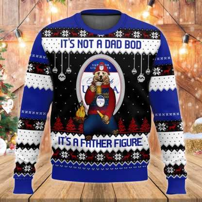 michelob ultra beer its not a dad bod its a father figure ugly christmas sweater 1 Michelob Ultra Beer Its Not A Dad Bod Its A Father Figure Ugly Christmas Sweater - Image 1