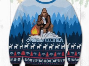 Michelob Ultra Big Foot Ugly Christmas Sweater - Image 1
