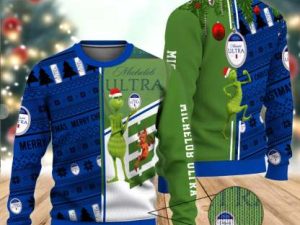 Michelob Ultra Grinch Ugly Christmas Sweater - Image 1