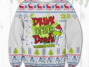 Michelob Ultra Grinch Ugly Christmas Sweater Holiday Gift - Image 1