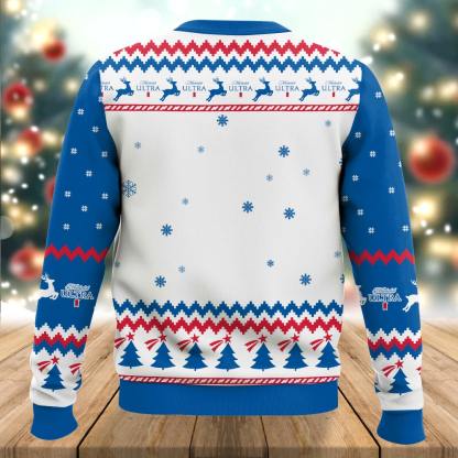 michelob ultra heart ugly christmas sweater 2 Michelob Ultra Heart Ugly Christmas Sweater - Image 2
