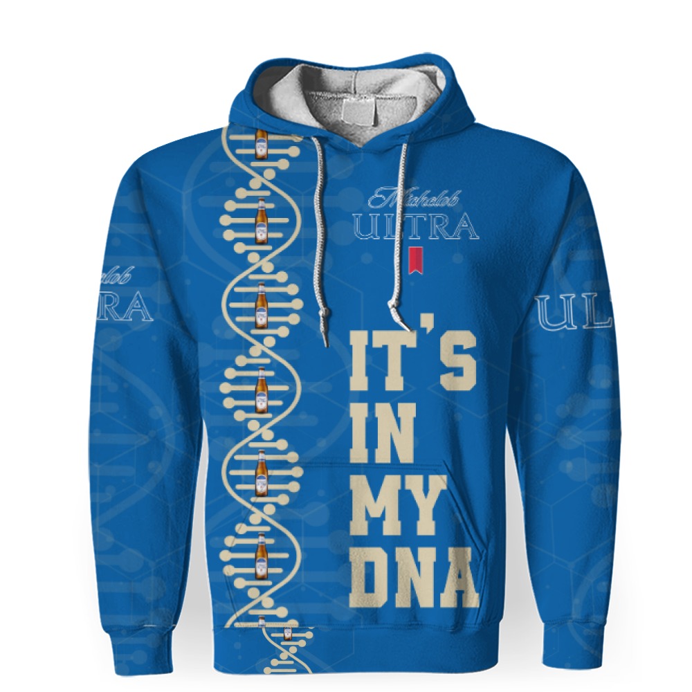 michelob ultra its in my dna 3d unisex hoodie 1 Michelob Ultra It's In My DNA-3D Unisex Hoodie - Image 1