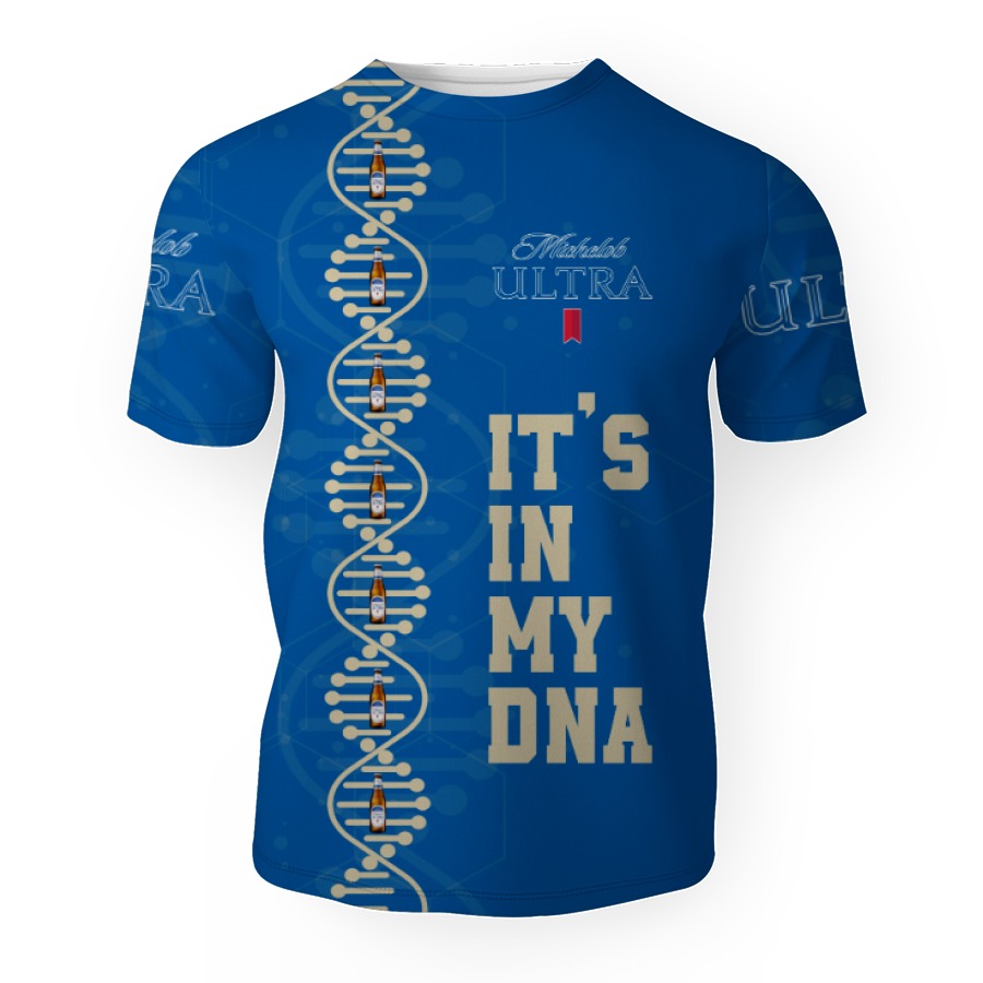 michelob ultra its in my dna 3d unisex t shirt 1 Michelob Ultra It's In My DNA-3D Unisex T-Shirt - Image 1