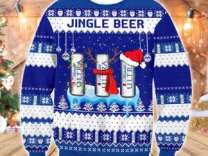 Michelob Ultra Jingle Beer Ugly Christmas Sweater - Image 1