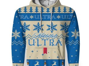 Michelob Ultra Merry Christmas Unisex Gift Fan-3D Unisex Hoodie - Image 1