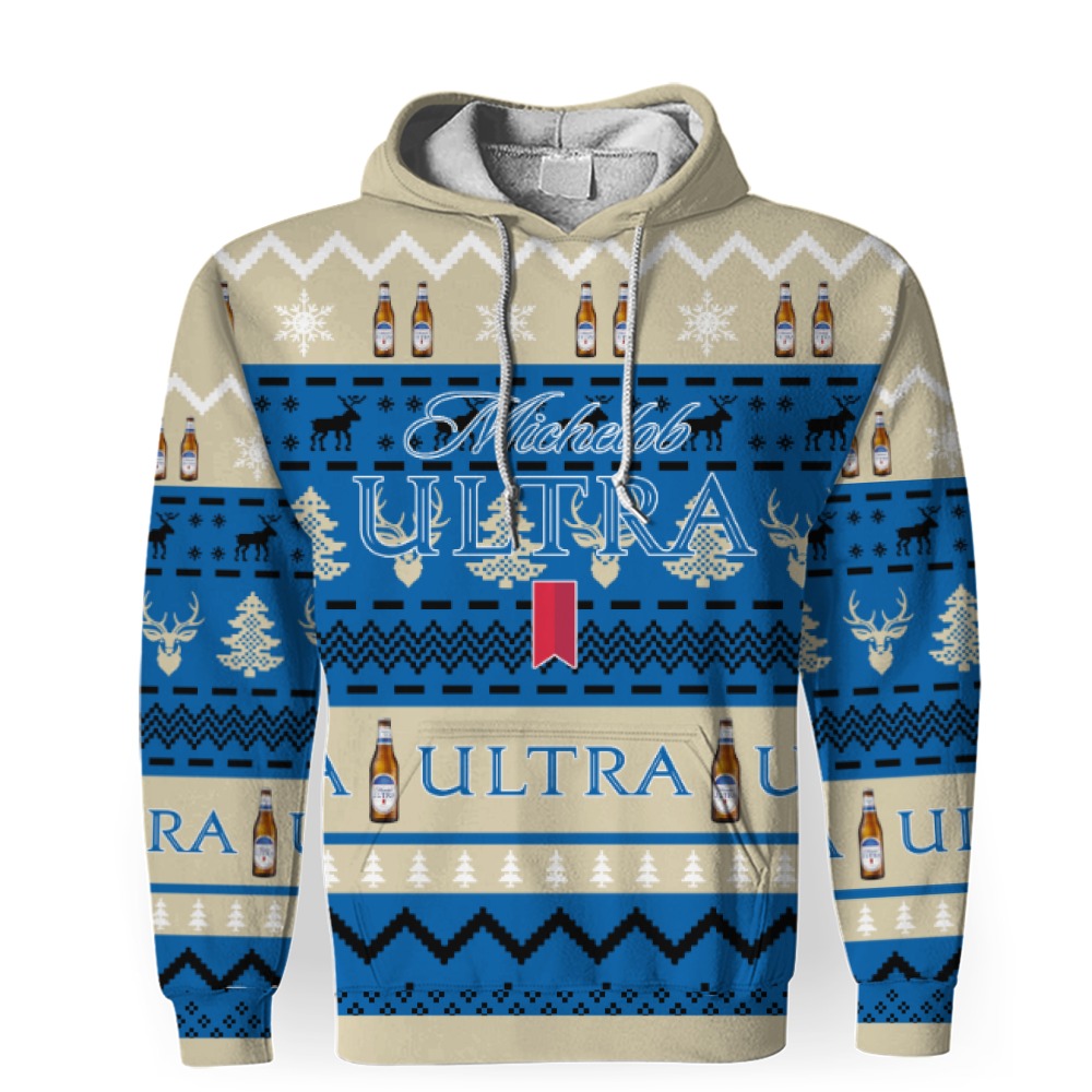 michelob ultra shirts beer vintage logo 3d unisex hoodie 1 Michelob Ultra Shirts Beer Vintage Logo-3D Unisex Hoodie - Image 1