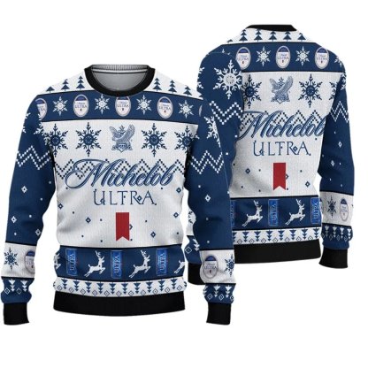 michelob ultra ugly christmas sweater 1 Michelob Ultra Ugly Christmas Sweater - Image 1