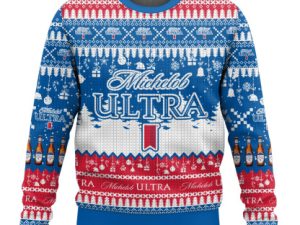 Michelob Ultra Ugly Christmas Sweater Holiday Gift - Image 1