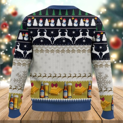 michelob ultra ugly christmas sweater present 2 Michelob Ultra Ugly Christmas Sweater Present - Image 2