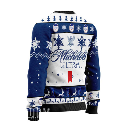 michelob ultra ugly christmas sweater xmas gift 2 Michelob Ultra Ugly Christmas Sweater Xmas Gift - Image 2