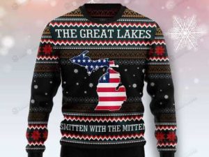 Michigan Smitten With The Mitten Ugly Christmas Sweater - Image 1