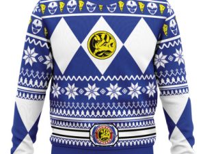 Mighty Morphin Blue Ranger Power Rangers Ugly Christmas Sweater - Image 1