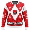 Mighty Morphin Power Rangers Red Ugly Christmas Sweater - Image 1
