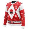 Mighty Morphin Power Rangers Red Ugly Christmas Sweater - Image 2