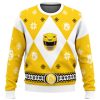 Mighty Morphin Power Rangers Yellow Ugly Christmas Sweater - Image 1