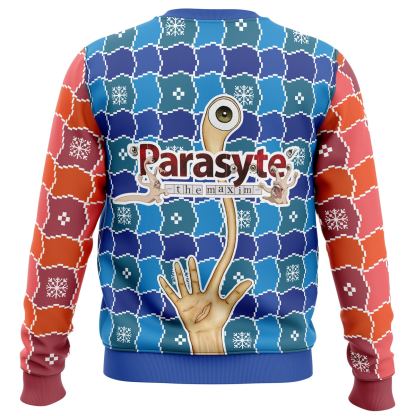 migi parasyte ugly christmas sweater 2 Migi Parasyte Ugly Christmas Sweater - Image 2
