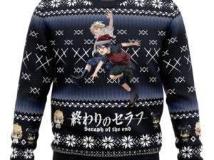 Mikaela X Yuuichirou Seraph Of The End Ugly Christmas Sweater - Image 1