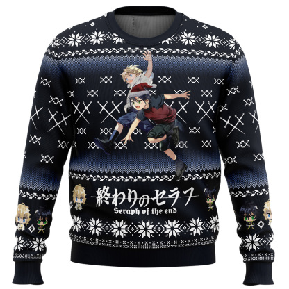 mikaela x yuuichirou seraph of the end ugly christmas sweater 1 Mikaela X Yuuichirou Seraph Of The End Ugly Christmas Sweater - Image 1