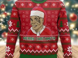 Mike Tyson Merry Chrithmith Ugly Christmas Sweater - Image 1