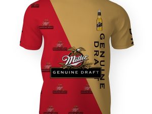 Miller Genuine Draft And Pattern Logo-3D Unisex T-Shirt - Image 1