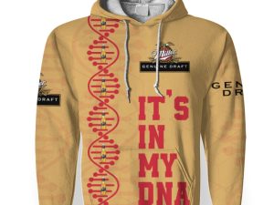 Miller Genuine Draft It's In My DNA-3D Unisex Hoodie - Image 1