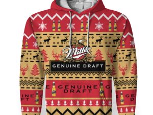 Miller Genuine Draft Shirts Beer Vintage Logo-3D Unisex Hoodie - Image 1