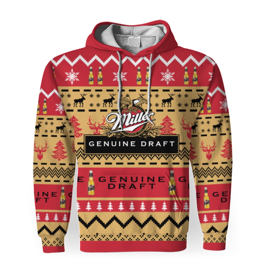 miller genuine draft shirts beer vintage logo 3d unisex hoodie 1 Miller Genuine Draft Shirts Beer Vintage Logo-3D Unisex Hoodie - Image 1