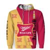 Miller High Life And Pattern Logo-3D Unisex Hoodie - Image 1