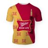 Miller High Life And Pattern Logo-3D Unisex T-Shirt - Image 1