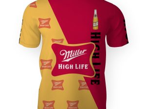 Miller High Life And Pattern Logo-3D Unisex T-Shirt - Image 1