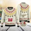 Miller High Life Heart Pattern Fair Isle Ugly Christmas Sweater - Image 1