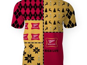 Miller High Life Merry Christmas And -3D Unisex T-Shirt - Image 1