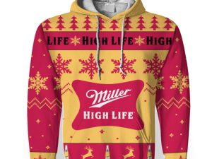 Miller High Life Merry Christmas Unisex Gift Fan-3D Unisex Hoodie - Image 1