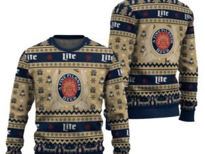 Miller Life Snowing Ugly Christmas Sweater - Image 1