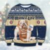 Miller Lite Bulldog Ugly Christmas Sweater - Image 1