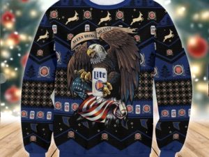 Miller Lite Eagle Ugly Christmas Sweater - Image 1