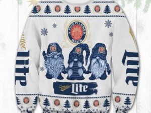 Miller Lite Gnomes Ugly Christmas Sweater - Image 1