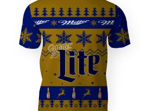Miller Lite Merry Christmas Unisex Gift Fan-3D Unisex T-Shirt - Image 1