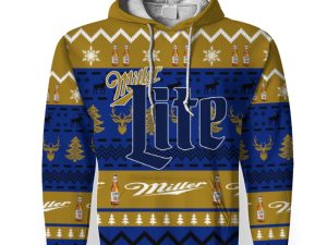 Miller Lite Shirts Beer Vintage Logo-3D Unisex Hoodie - Image 1