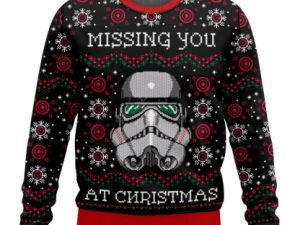 Missing You At Christmas Cosmic Battles Ugly Christmas Sweater - Image 1